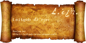 Leitgeb Áron névjegykártya
