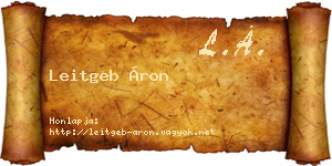 Leitgeb Áron névjegykártya